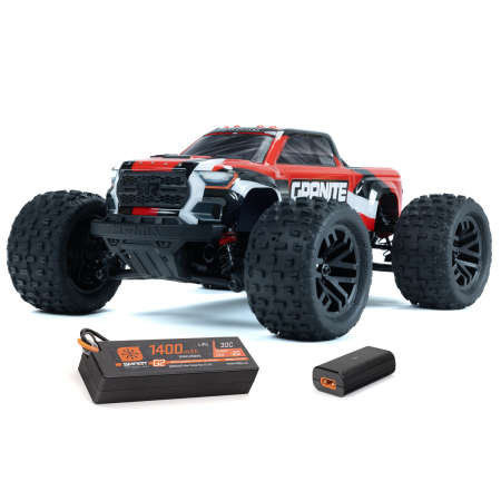 M.TRUCK GRANITE GROM 1:18 4WD EP RTR MEGA 380 Brushed - RED With Battery & Charger