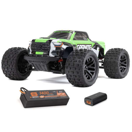 M.TRUCK GRANITE GROM 1:18 4WD EP RTR MEGA 380 Brushed - GREEN With Battery & Charger
